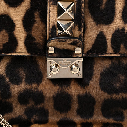 Valentino Garavani Calf Hair Leopard Print Large Glam Lock Rockstud Flap 13 of 13
