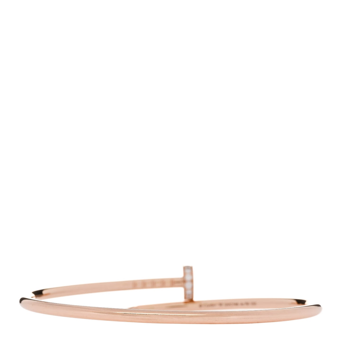 18K Pink Gold Diamond Small Juste Un Clou Bracelet 16