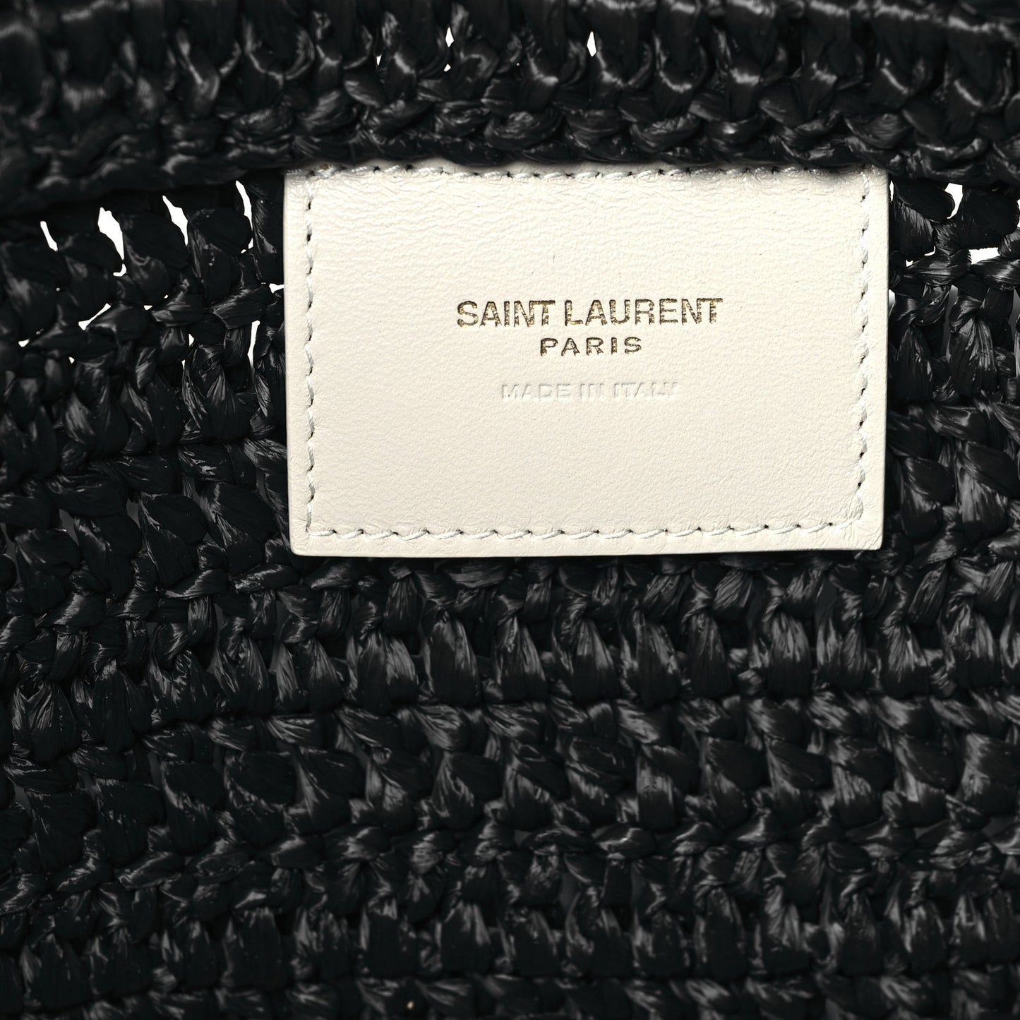 Raffia Rive Gauche Tote Black
