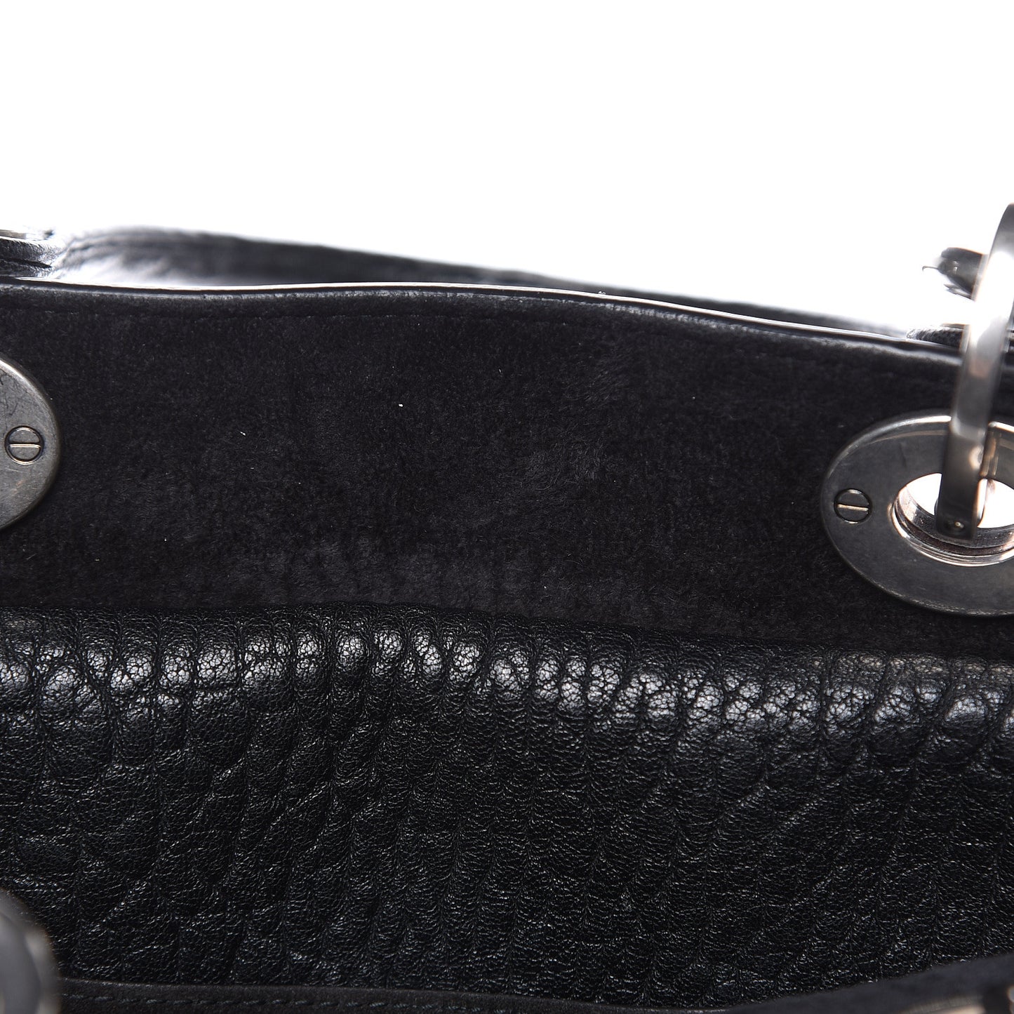 Canyon Grained Lambskin Large Lady Dior Black
