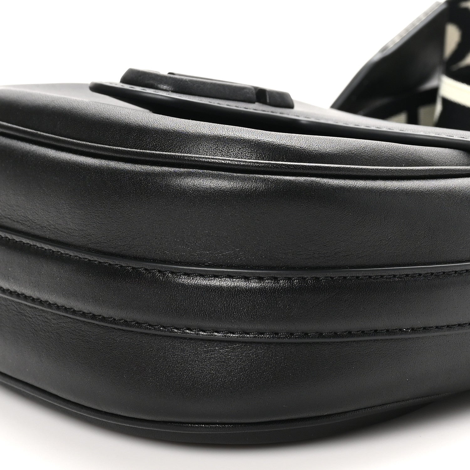 Marc Jacobs Calfskin Small The Covered J Marc Saddle Bag Black 9 of 9