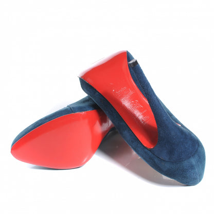 Christian Louboutin Suede Lapino Booties 39.5 Blue 6 of 9