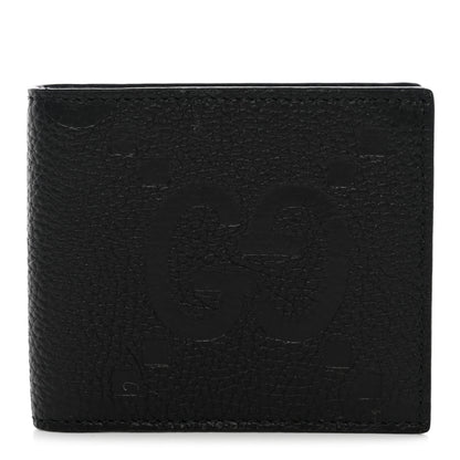 Gucci Piuma Calfskin Jumbo GG Embossed Wallet Black 1 of 7