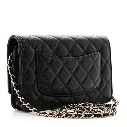 Chanel Caviar Quilted Wallet on Chain WOC Black 3 of 13