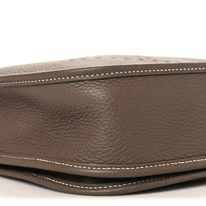 Hermes Taurillon Clemence EVELYNE III PM Etoupe 9 of 11