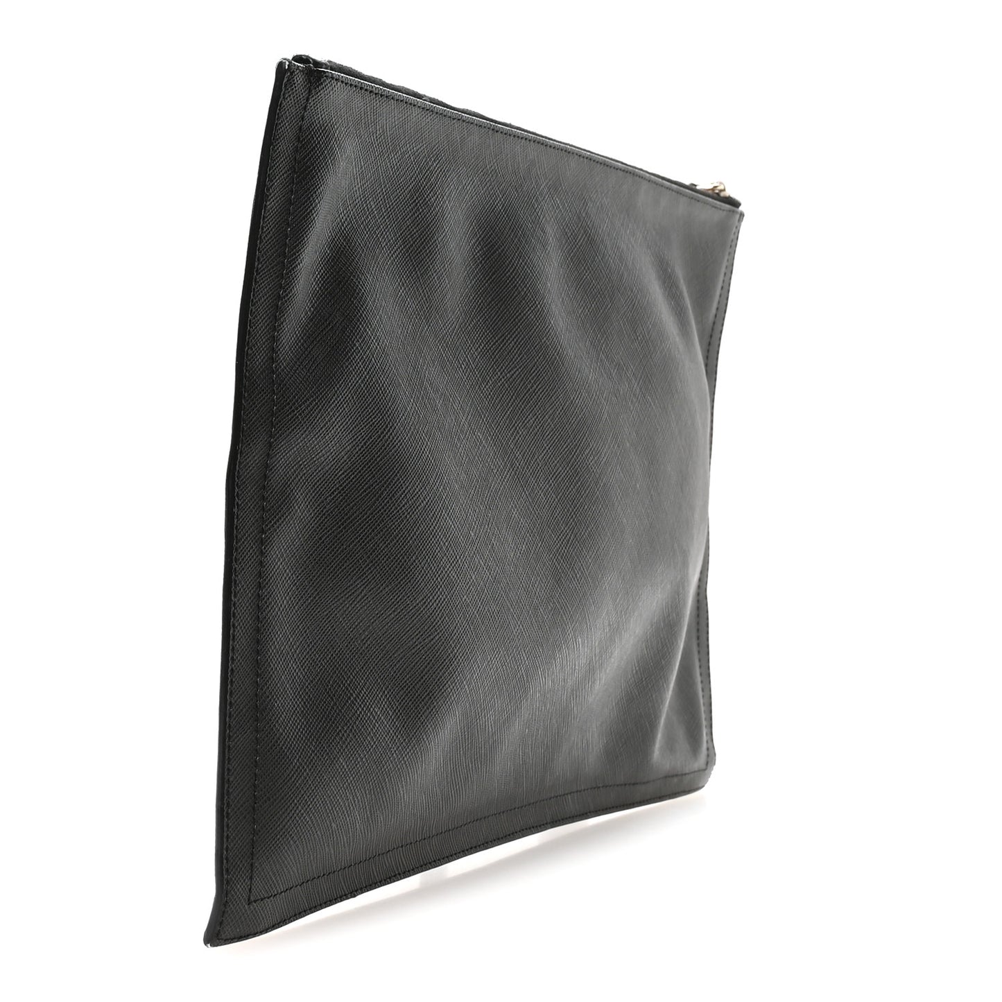 Texutured Coated Canvas Rottweiler Print Large Cosmetic Pouch Black