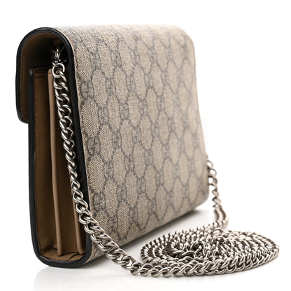 Gucci GG Supreme Monogram Mini Dionysus Chain Wallet Beige Taupe 3 of 11