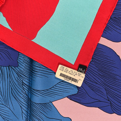 Hermes Silk Etude Pour Un Iris Arc En Ciel Scarf 90 Rouge Rose Turquoise 3 of 4