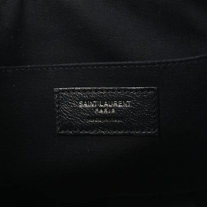 Saint Laurent Calfskin Studded Matelasse Monogram Lou Camera Bag Black 6 of 10
