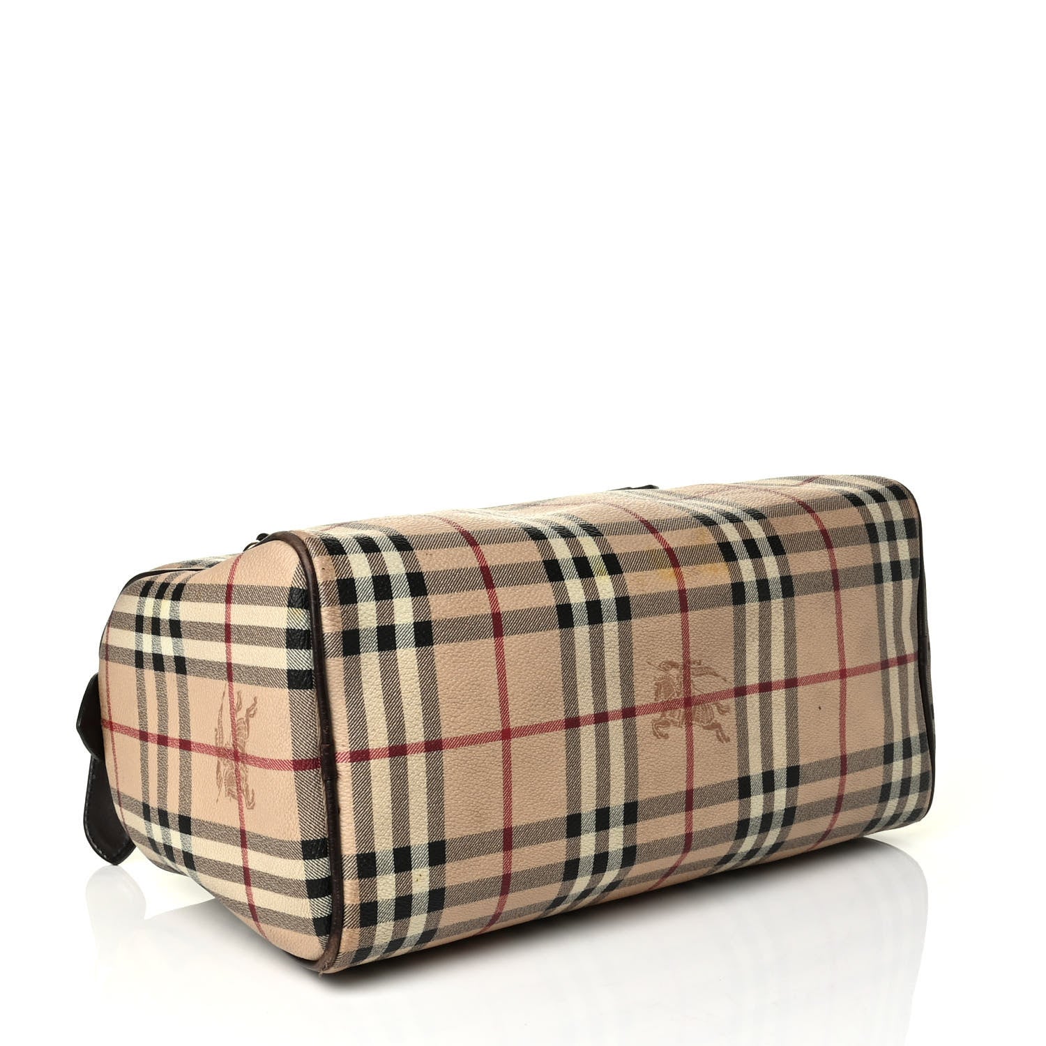 Burberry Haymarket Check Large Chester Bowling Bag Chocolate 3 of 7