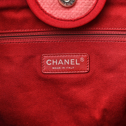 Chanel Canvas Medium Deauville Tote Red 6 of 11