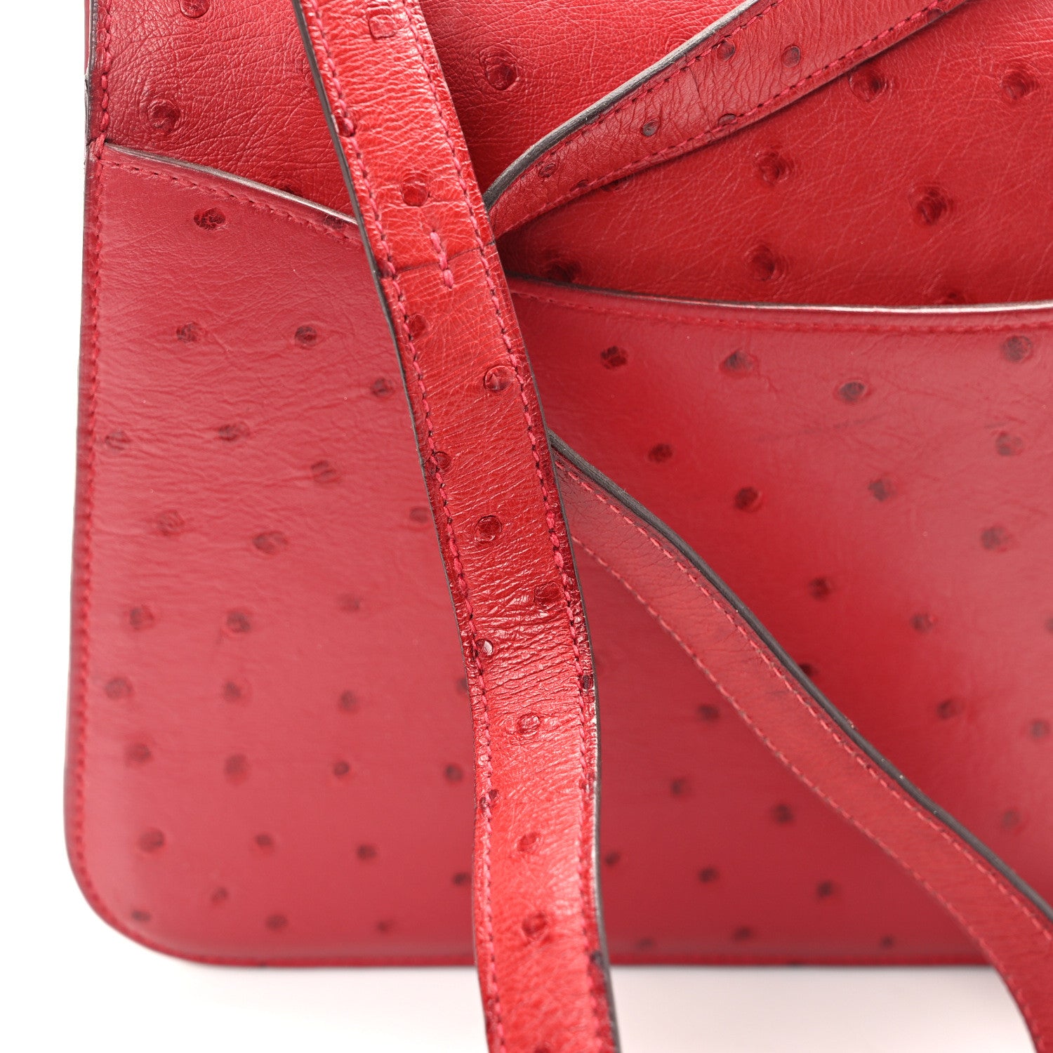 Hermes Ostrich Constance 24 Rouge Vif 14 of 16