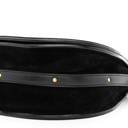 Chloe Calfskin Suede Medium Nile Bracelet Bag Black 10 of 11