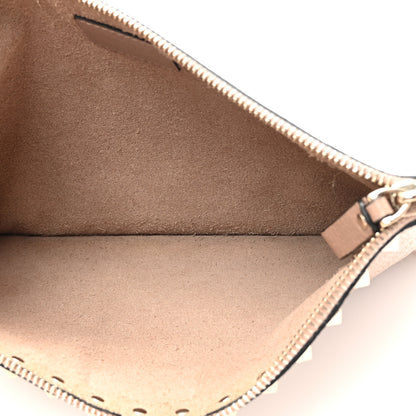 Valentino Garavani Pebbled Calfskin Large Rockstud Zip Pouch Skin Sorbet 5 of 8