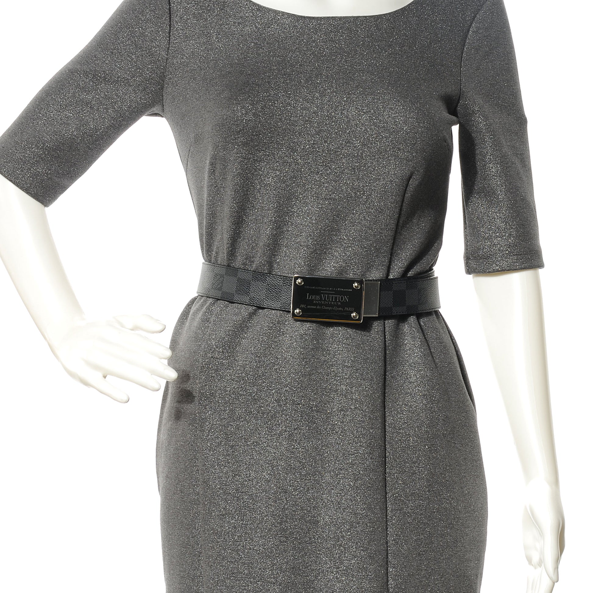 Louis Vuitton Damier Graphite Inventeur Reversible Belt 100 40 2 of 5