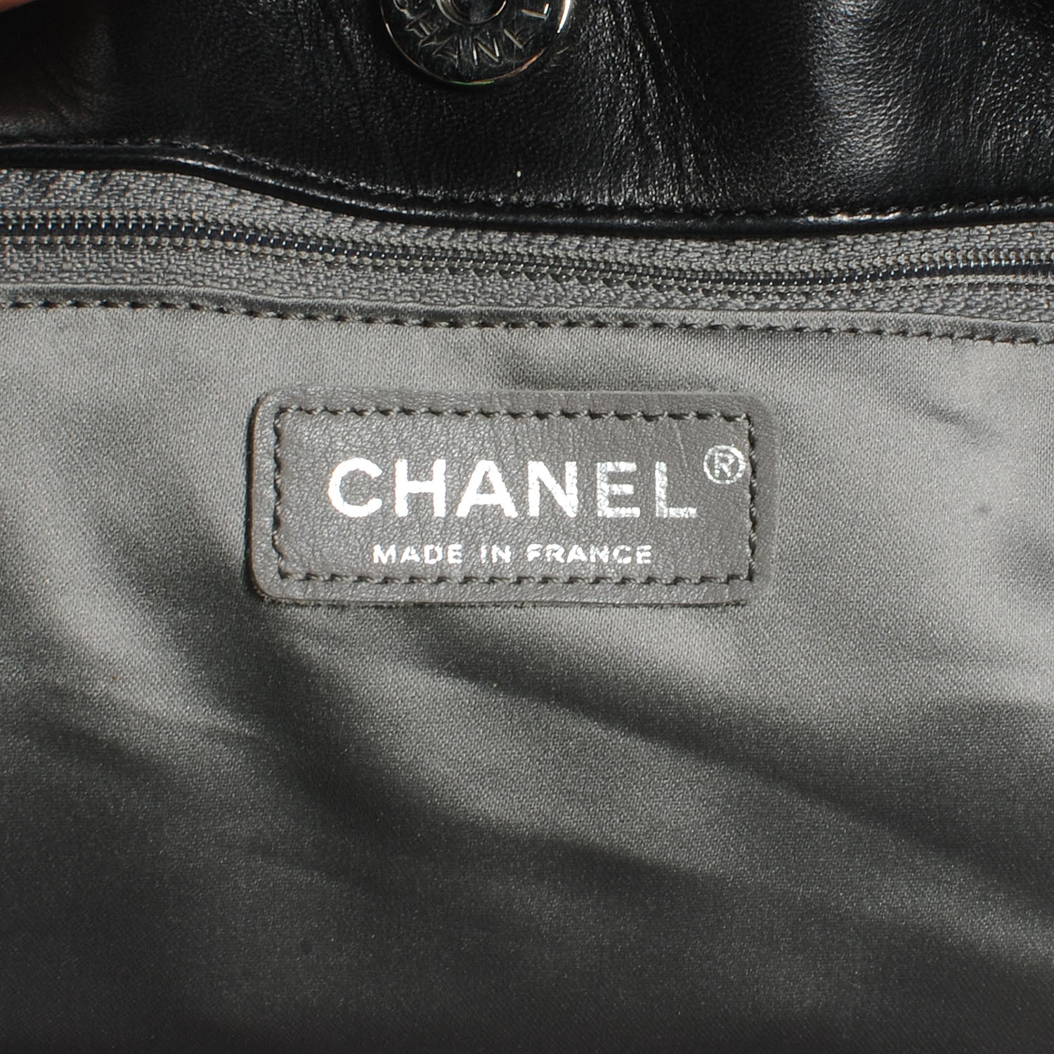 Chanel Vinyl Quilted Funny Tweed Tote Black 6 of 7