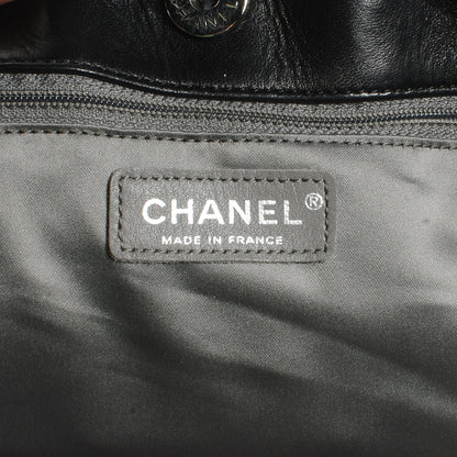 Chanel Vinyl Quilted Funny Tweed Tote Black 6 of 7