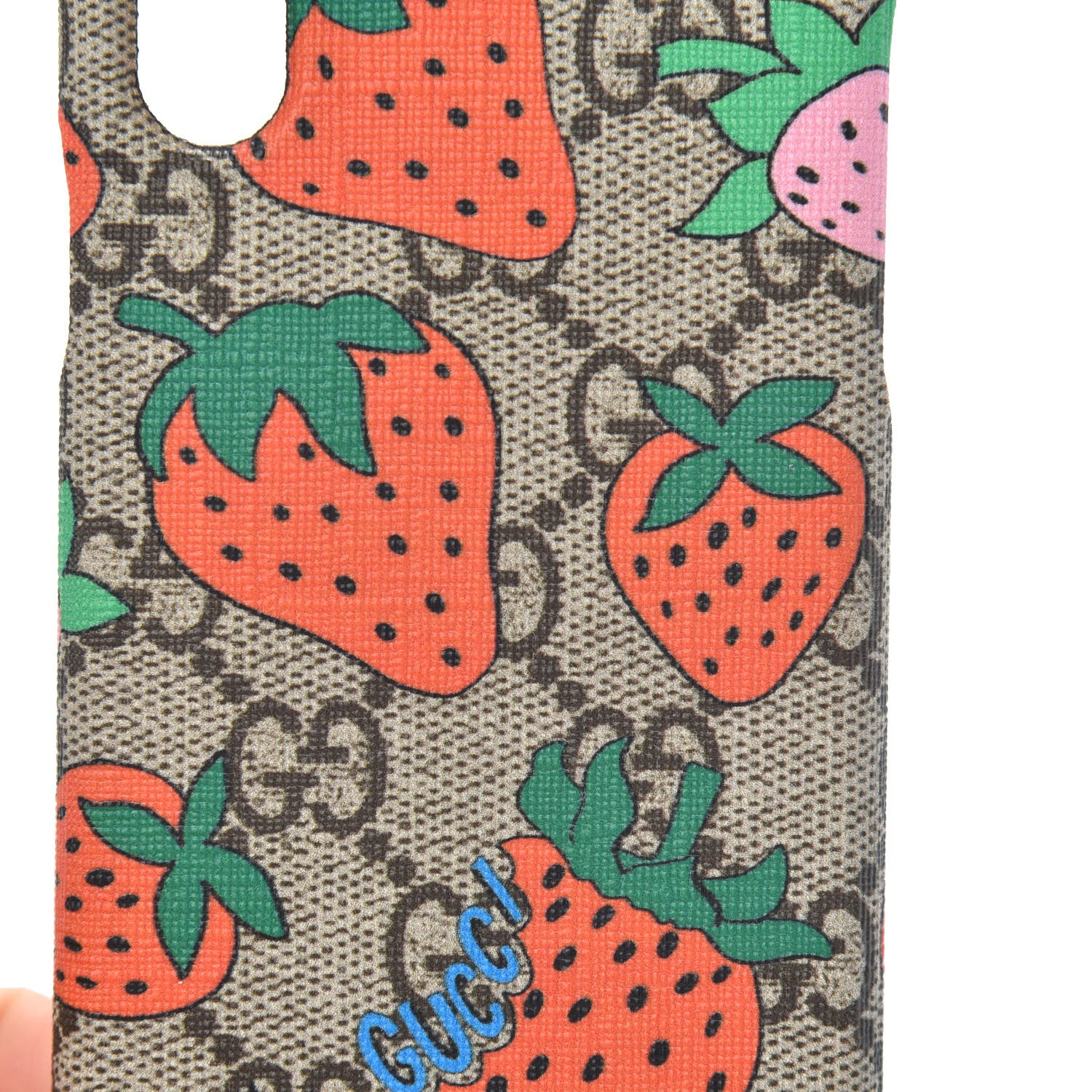 Gucci GG Supreme Monogram Strawberry iPhone X/XS Case 5 of 7