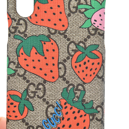 Gucci GG Supreme Monogram Strawberry iPhone X/XS Case 5 of 7