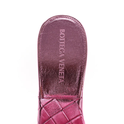 Bottega Veneta Metallic Nappa Maxi Intrecciato Lido 90mm Mule Sandals 37.5 Azalea 7 of 9