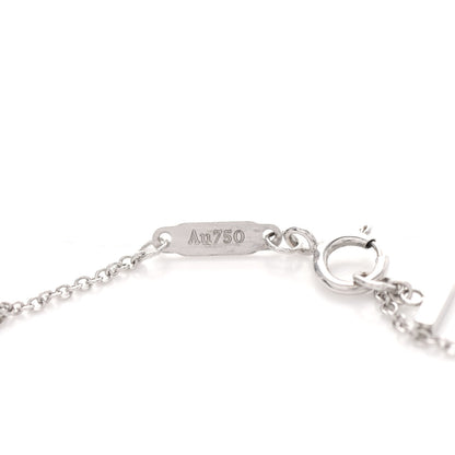Tiffany 18K White Gold Small T Smile Pendant Necklace 5 of 6