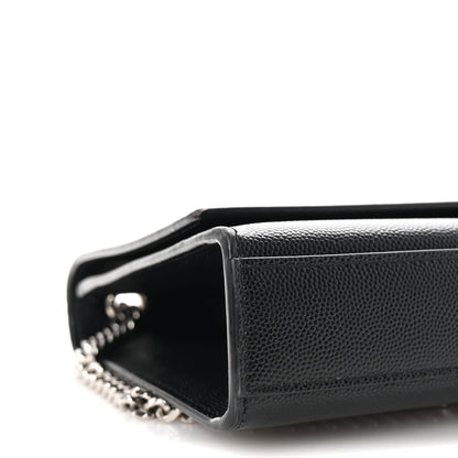 Saint Laurent Grain De Poudre Medium Classic Monogram Kate Satchel Black 8 of 9