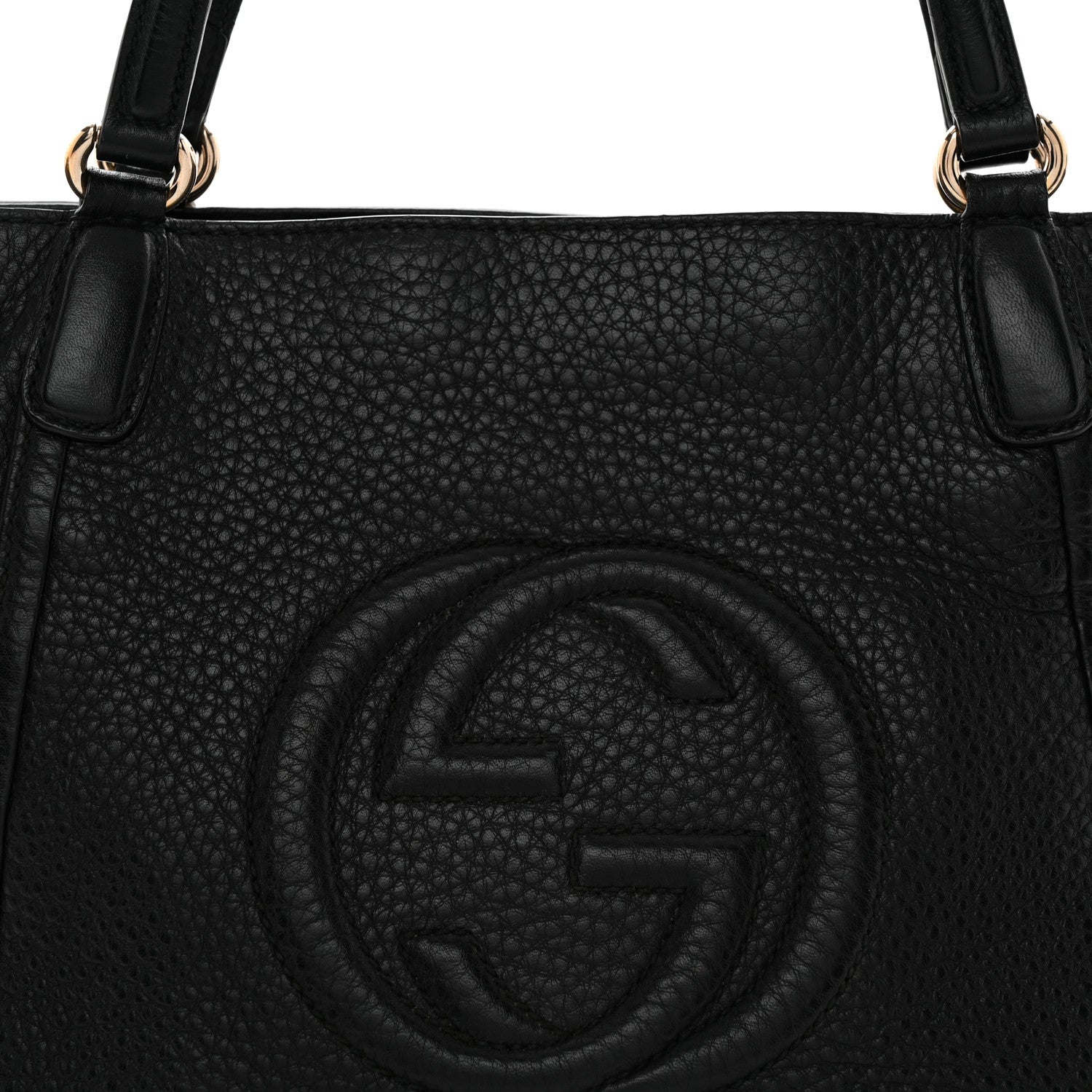 Gucci Pebbled Calfskin Small Soho Top Handle Bag Black 8 of 10