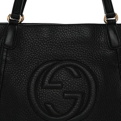 Gucci Pebbled Calfskin Small Soho Top Handle Bag Black 8 of 10