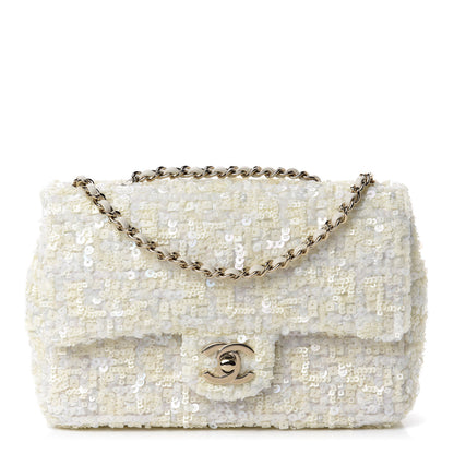 Chanel Sequin Mini Rectangular Flap White 1 of 11