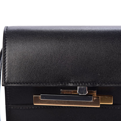 Hermes Villandry Calfskin Mini Cinhetic Wallet Black 7 of 9