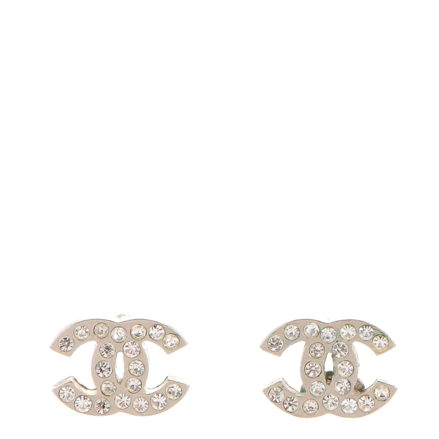 Crystal Timeless CC Earrings Silver