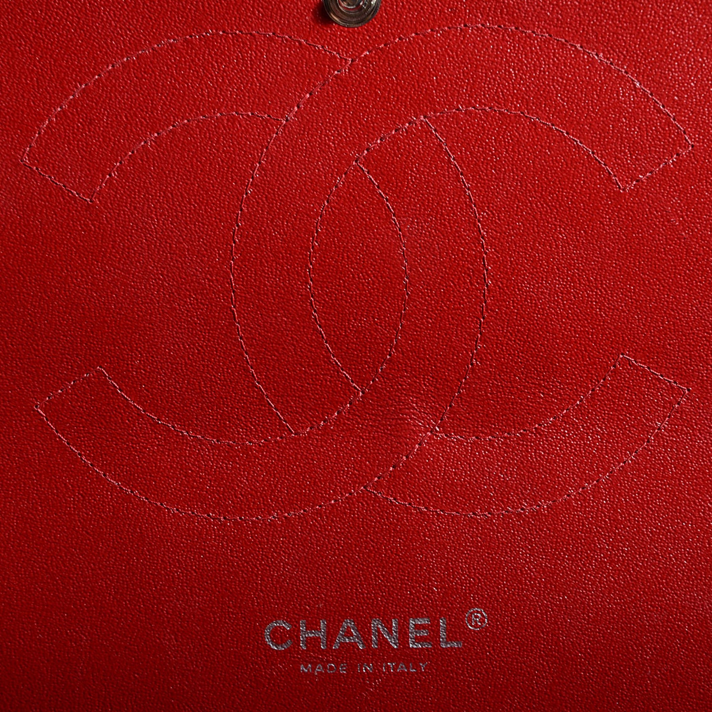 Lambskin Jumbo Double Flap Red
