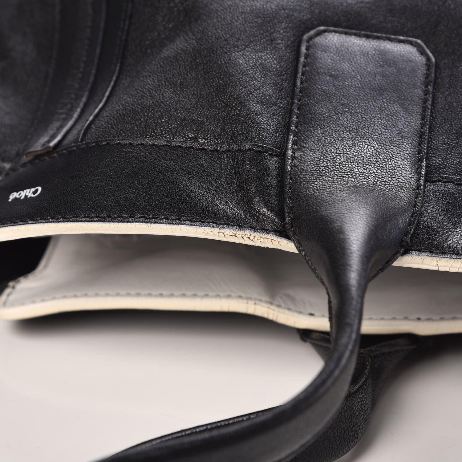 Chloe Calfskin Medium Alison East West Tote Black White 11 of 15