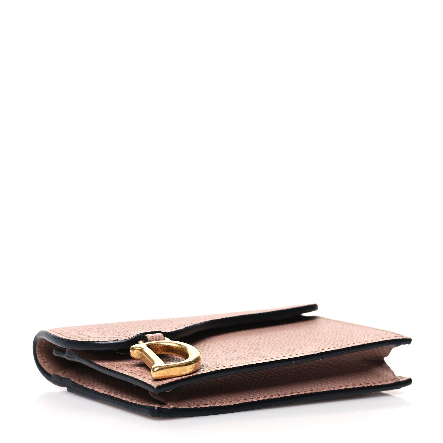 Christian Dior Grained Calfskin Saddle Card Holder Blush 4 of 10