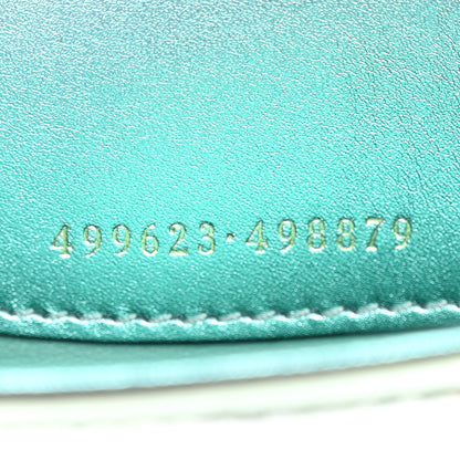 Gucci Piuma Shade Lux Mirrored Calfskin Small Dionysus Shoulder Bag Glacial Yellow Silver 7 of 11
