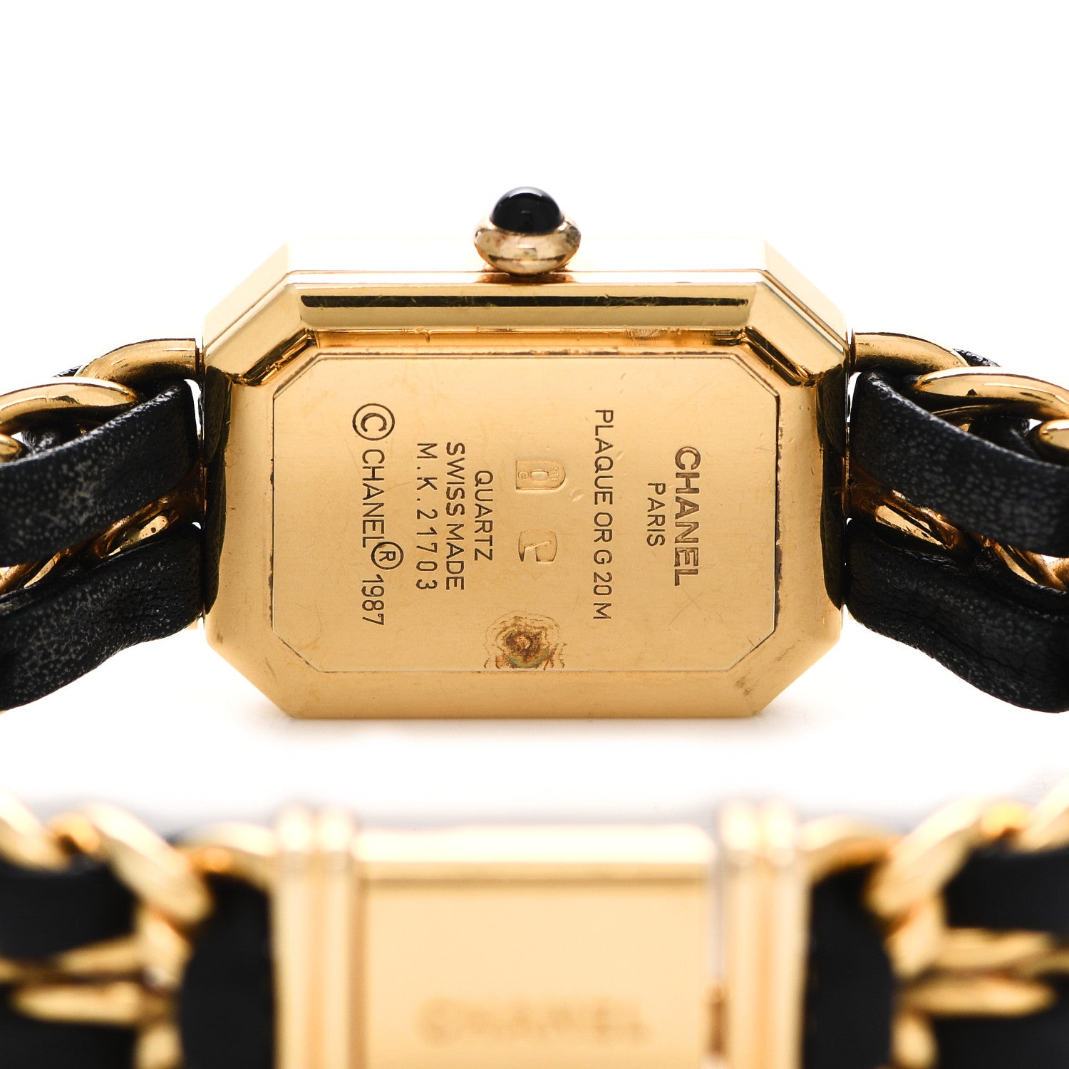 Chanel Stainless Steel Lambskin 20mm Chain Premiere Quartz Watch Gold M 4 of 7