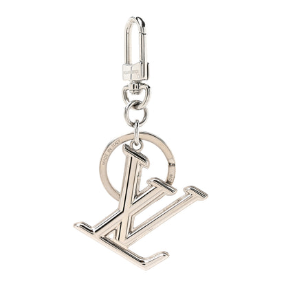Louis Vuitton Zamac Palladium LV Dimension Bag Charm Key Holder Silver 1 of 5