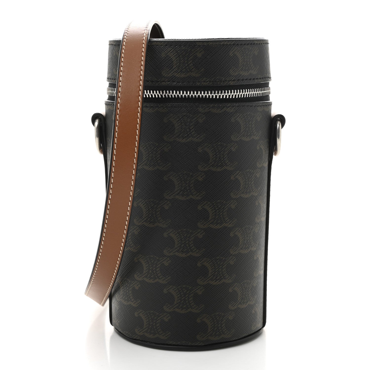 Celine Triomphe Canvas Vertical Cylinder Bag Tan 1 of 11