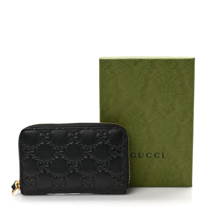 Gucci Guccissima Zip Around Card Case Black 7 of 7