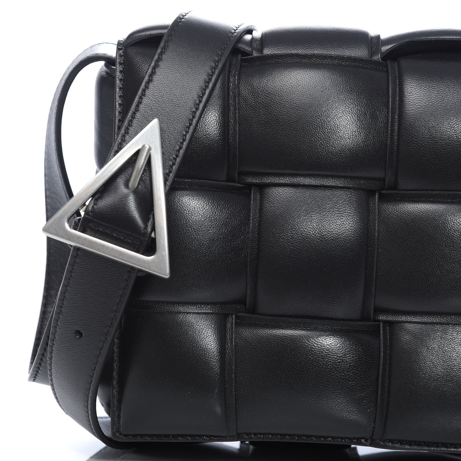 Bottega Veneta Nappa Maxi Intreccio Padded Cassette Crossbody Bag Black 9 of 9