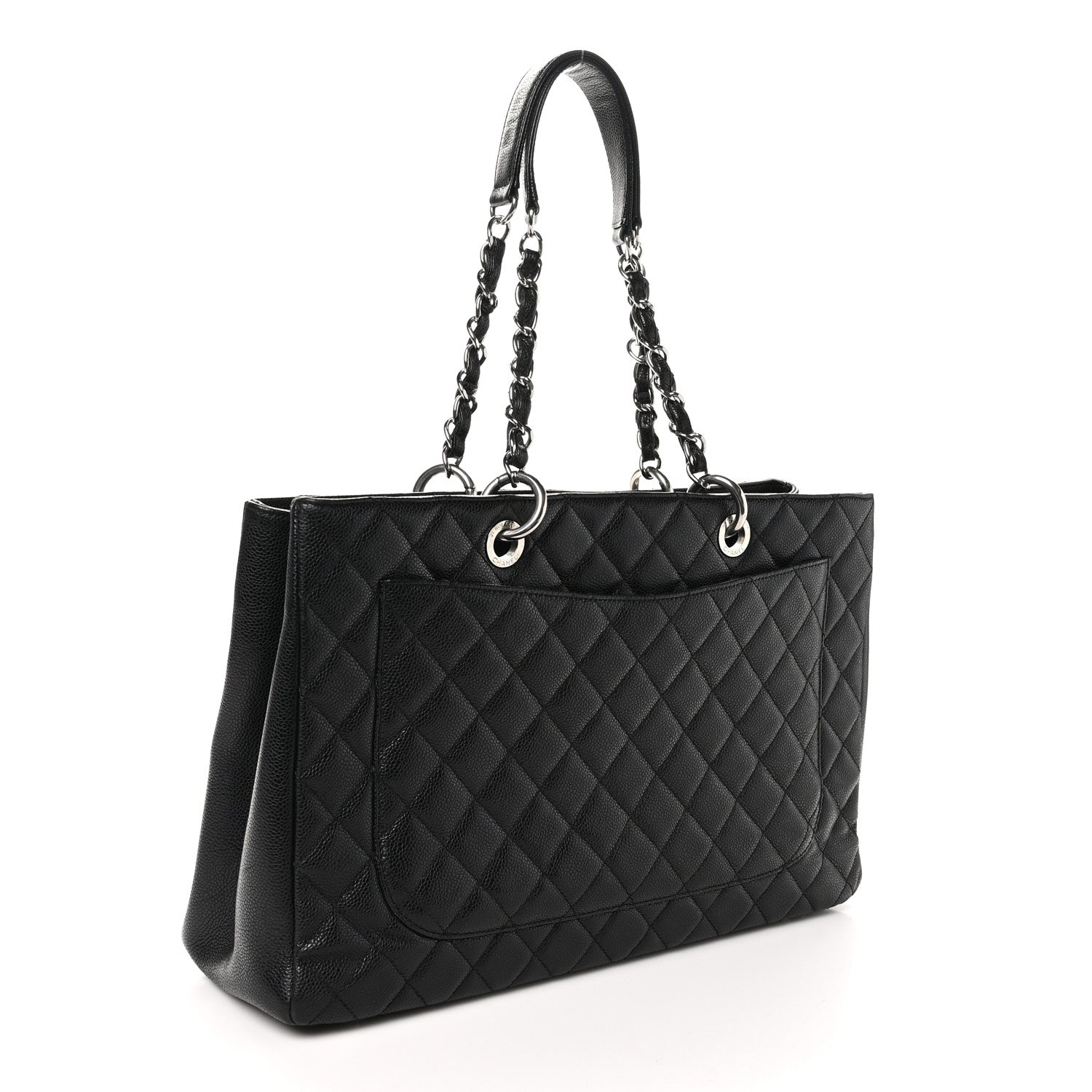 Chanel Caviar Quilted XL Grand Shopping Tote GST Black 3 of 11