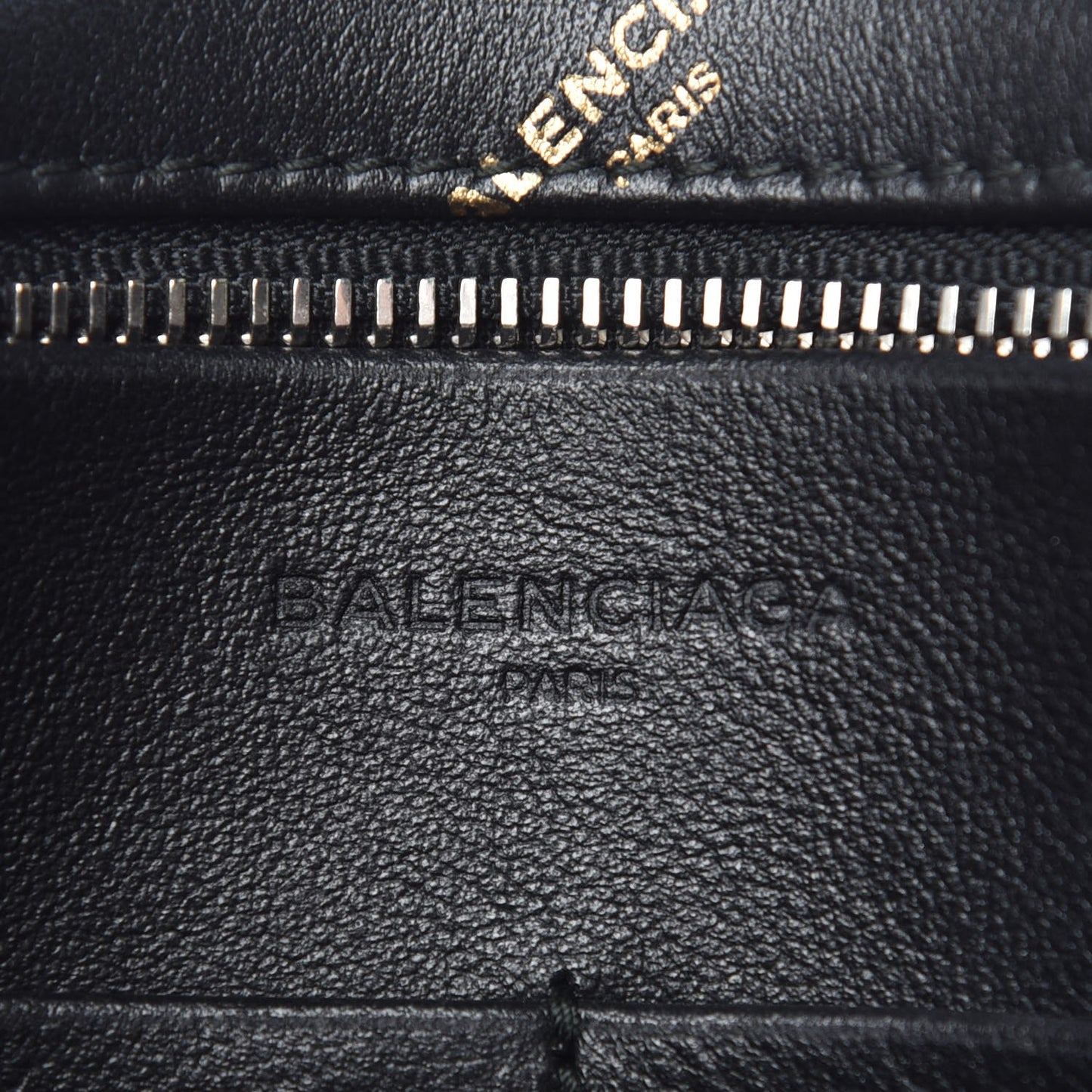 Calfskin Allover Logo Bazar Pochette Crossbody Black Gold