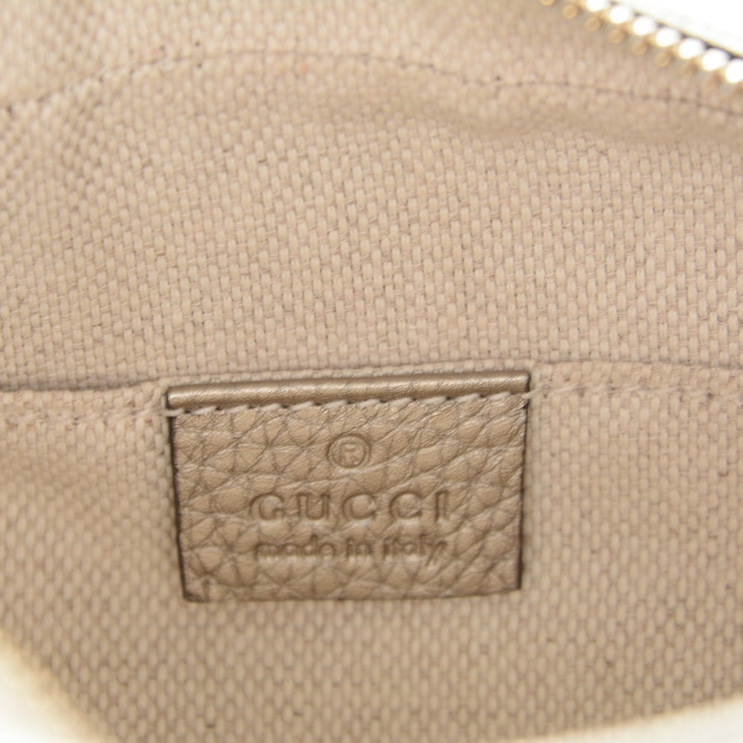 Metallic Pebbled Calfskin Small Soho Disco Bag Golden Beige