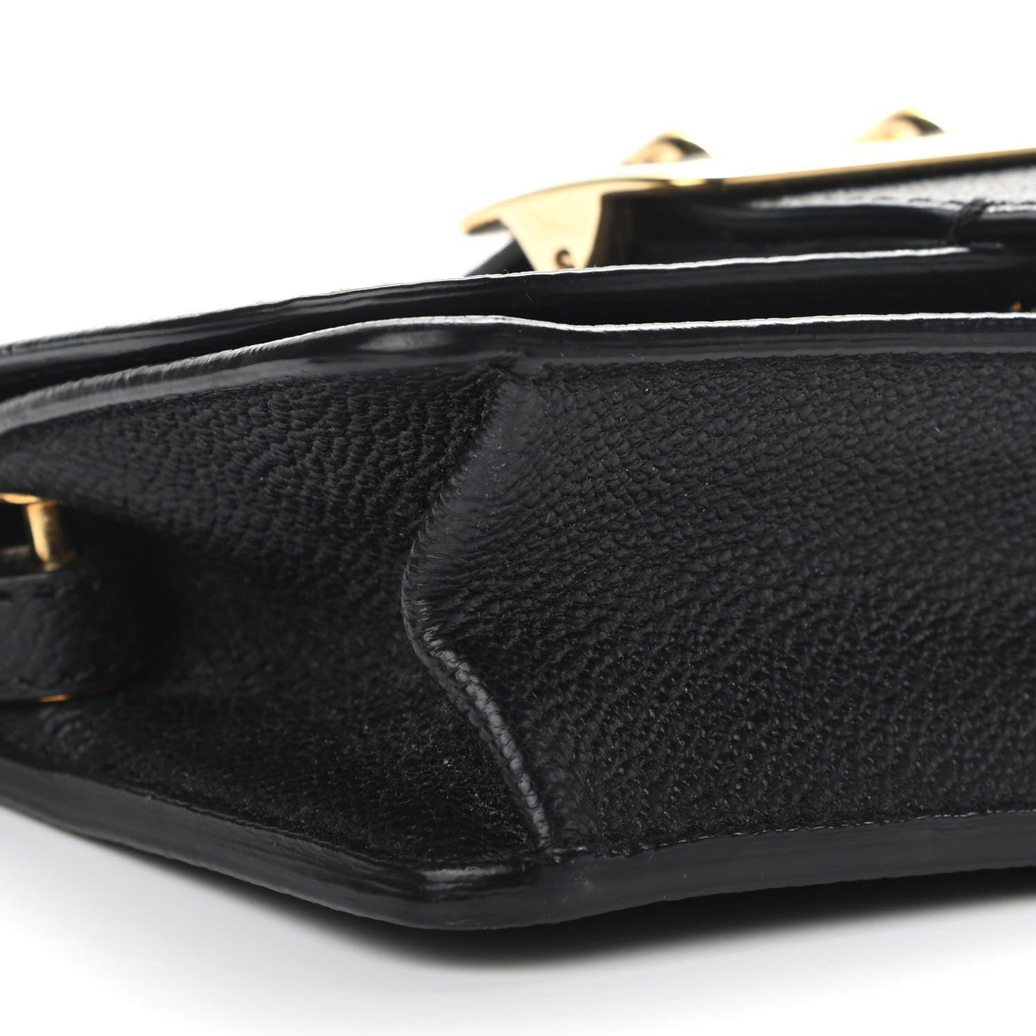 Burberry Grainy Calfskin House Check Small Buckle Bag Black 8 of 11