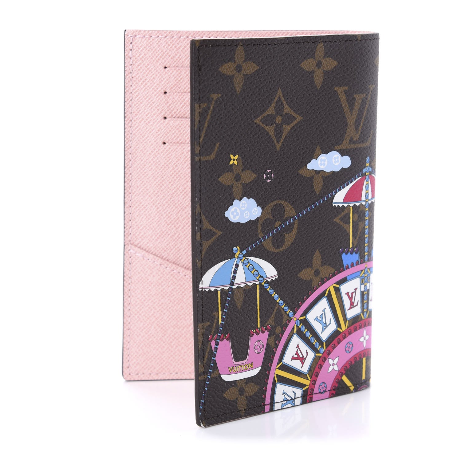 Louis Vuitton Monogram 2020 Christmas Animation Big Wheel Passport Cover Rose Ballerine 3 of 10