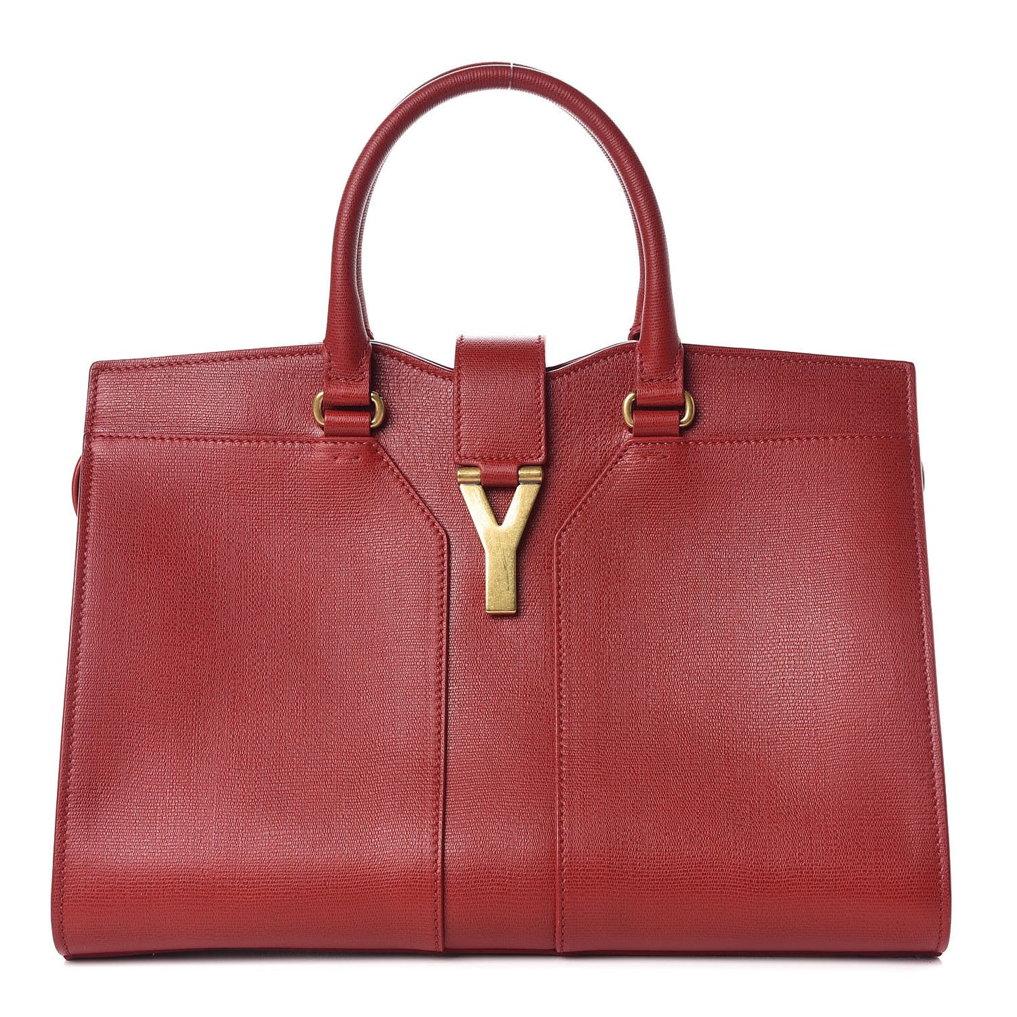 Textured Calfskin Medium Cabas ChYc Red