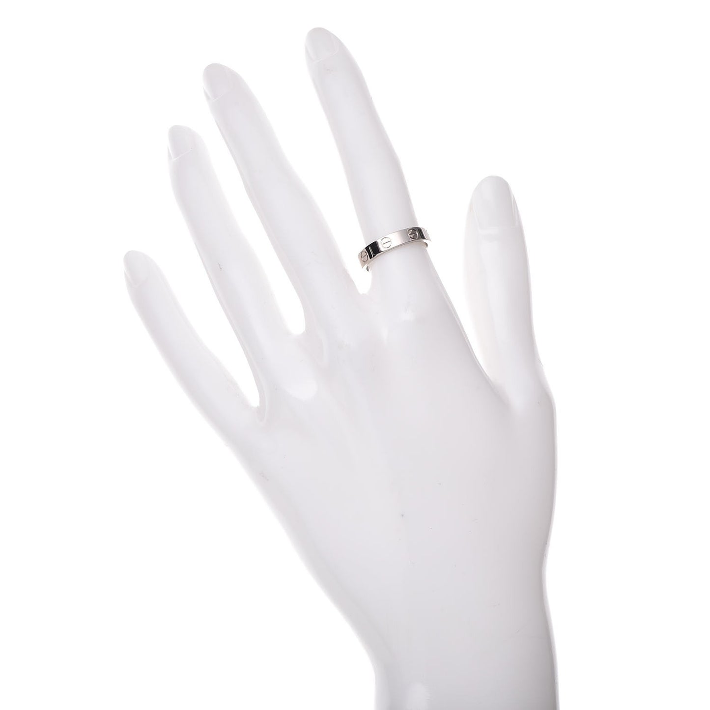18K White Gold 3.5mm LOVE Wedding Band Ring 50 5.25