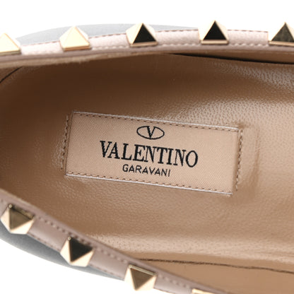 Valentino Garavani Vitello Rockstud Ballerina Flats 40 Black Poudre 7 of 11