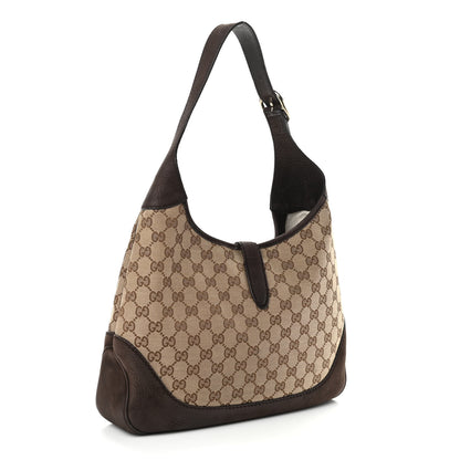 Gucci Monogram Web New Jackie Shoulder Bag Dark Brown 3 of 12