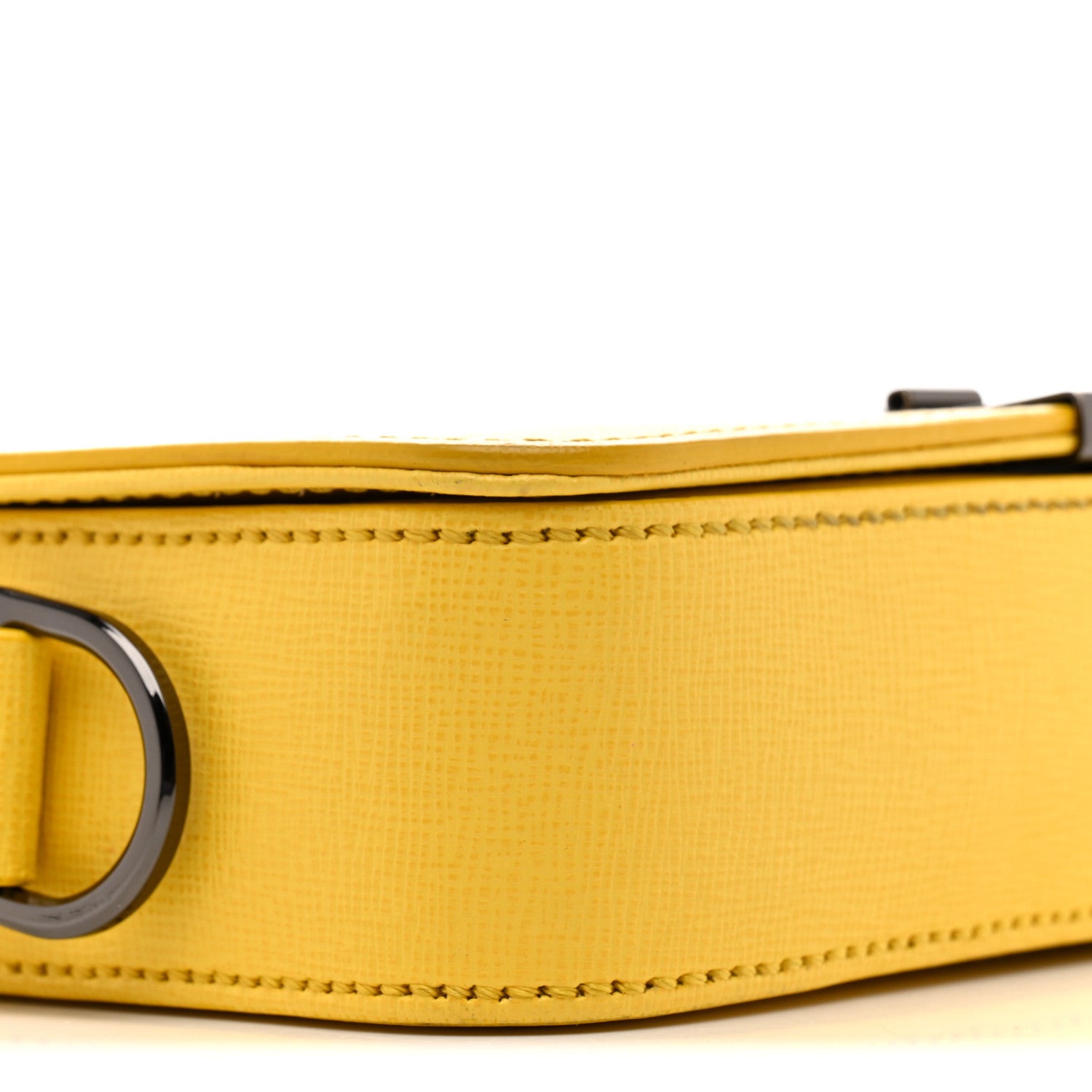 Off-White Calfskin Mini Binder Clip Bag Yellow 9 of 15